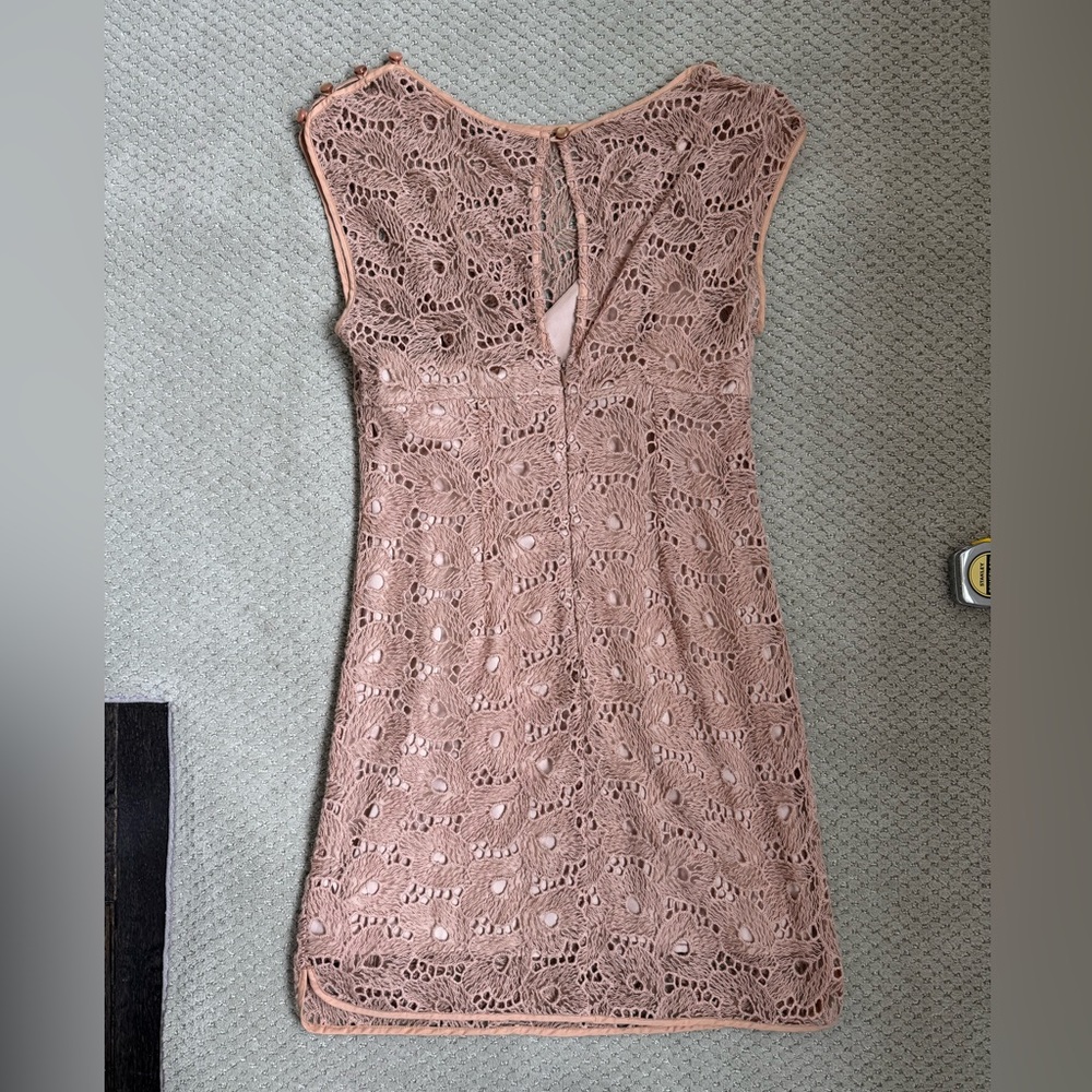 Tracey Reese Elegant Nude Lace Dress - Picture 5 of 11